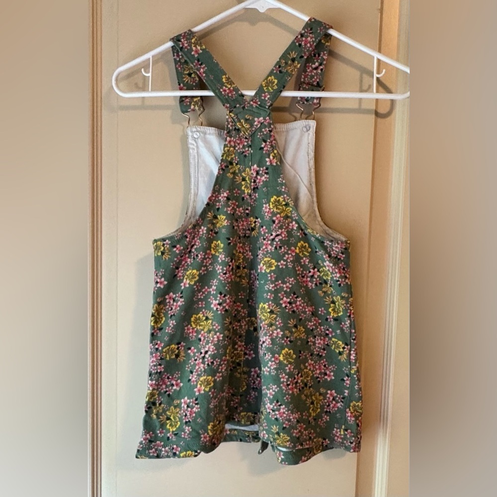 Floral Green Kids Suspenders Size 5 - Picture 2 of 7